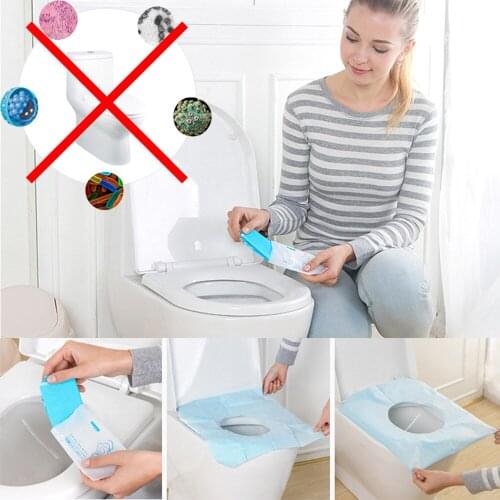 Universal Toilet Disposable Sticker Toilet Seat Cover Business Travel Stool Set Case Cover