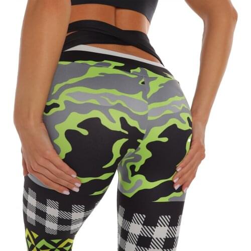 Zohra Bandage Woman Pants Workout Legging Lattice Stitching Printing Fitness leggins High Waist Slim legins Gym Leggings