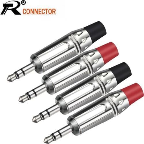 10PCS Silver 3.5MM 3 Poles Stereo Male Plug Soldering Wire Connector Nickle Plated 3 Pin 3.5MM Plug Headset Earphone DIY Jack