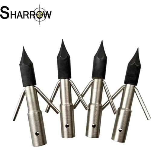 12pcs 280 Grains Archery Arrowhead Hunting Arrow Head Stainless Steel Broadheads Bow and Arrow Slingshot Shooting Accessories
