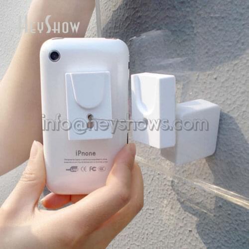 20PCS Mobile Cell Phone Security Stand Dummy Phone Anti-theft Display Holder Black / White Square Oval Stretch Pull Wire Box