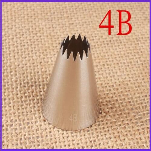 4B# 14 Tooth Cream Decorating Mouth 304 Stainless Steel Baking DIY Tool Medium