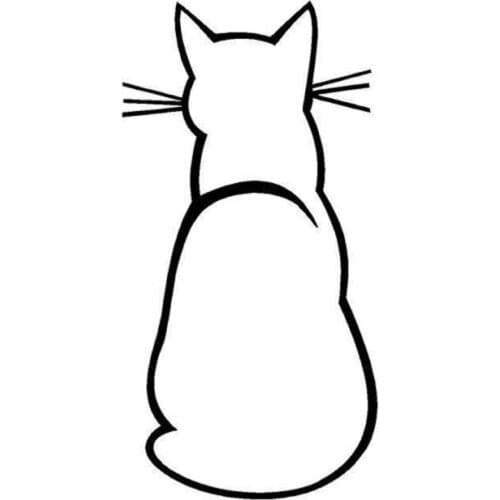 9.7*19CM Sitting Cat Vinyl Decal Creative Fashion Cartoon Animal Automobile Motorcycle Stickers Car Accessories C6-0440