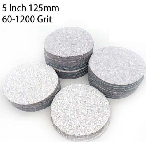 5 Inch 125mm Dry Sanding Discs 60-1200 Grit Hook & Loop Abrasive Sandpaper Pads for Wood Auto Polishing Grinding Abrasive Paper