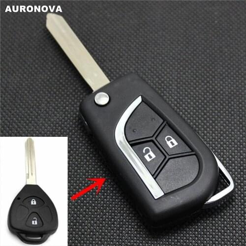 AURONOVA New Upgrade Flip Folding Key Shell for JAC Tojoy RS J3 J6 2 Buttons Modified Remote Car Key Case