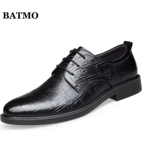 BATMO 2021 new arrival Genuine Leather Dress shoes men,male cow leather shoes LT-A92210-35