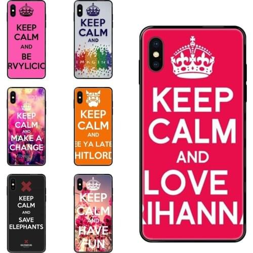 Keep Calm Love For Huawei Honor Play V10 View Mate 10 20 20X 30 Lite Pro Y3 Y5 Y9 Nova 3 3i Pro Black Soft TPU Cell Phone Case