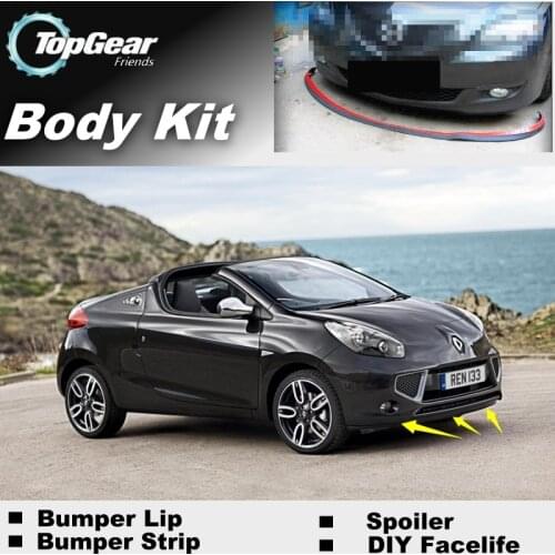 Bumper Lip Deflector Lips For Renault Wind Front Spoiler Skirt For TopGear Friends to Car Tuning / Body Kit / Strip
