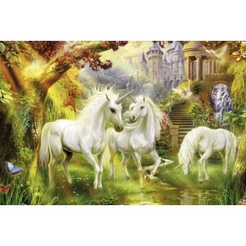 Unicorn creatures The wooden puzzle 1000 pieces ersion paper jigsaw puzzle white card adult childrens educational toys