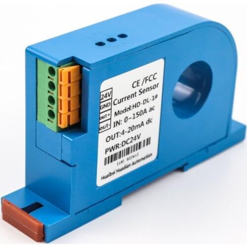 50A split-core dc voltage output transducer plc signal current isolator current transmitter with 0-200a input