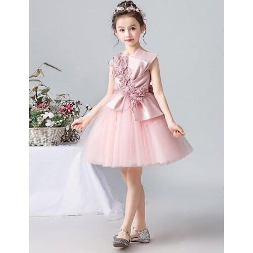 Elegant Party Girl Dress Wedding Princess Birthday Prom Flower Girl Dresses Evening Tulle Corset Vestidos Girls Dersses AE50GD