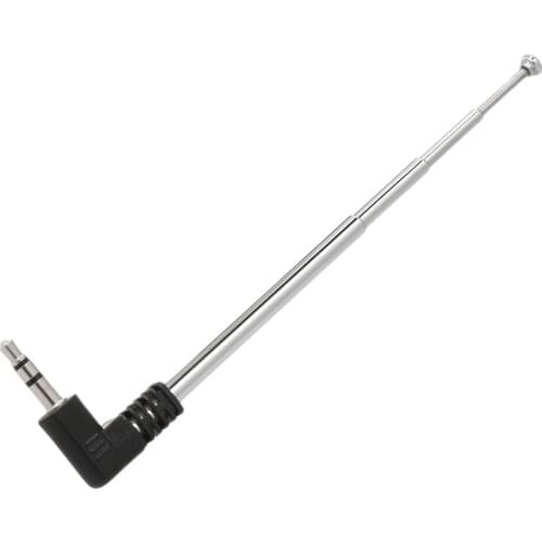 FM Antenna 240mm 4 Sections L-Shape 3.5mm Retractable Aerial Replacement Indoor Antenna Stainless Steel Antenna for radio