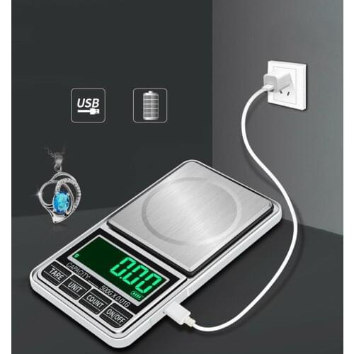 Mini Precision 0.01g /0.1g 300g USB Pocket Digital Scales For Gold Bijoux Sterling Jewelry Weight Balance Gram Electronic Scales