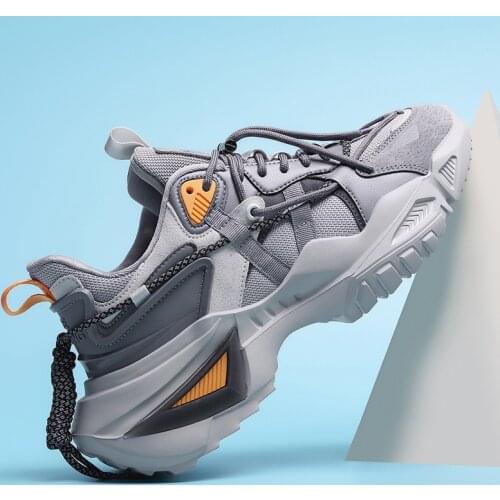 Trend Men Casual Sport Shoes Mens Chunky Sneakers Hip Hop Street Men Sneakers Spring Thick Sole Male Footwear Streetwear