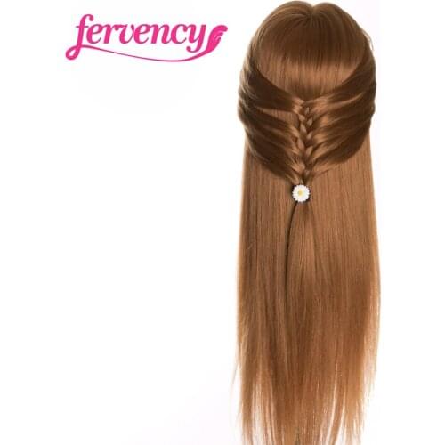 60 cm Hairdressing Mannequin Dolls professional styling head can be curled Training Head Blonde For Salon 60 % Real Human Hair