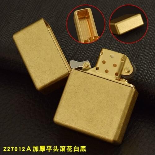 Zorro Brass Gasoling Oil Lighter Retro Trench Heavy Armor Hinged Kerosene Machine Outdoor Cigarettes Accessories Smoke Tool DIY