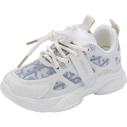 2021 Summer New Kids Shoes Boys Girls Mesh Breathable Sports Shoes Lightweight Children Comfortable Soft Bottom Casual Walking