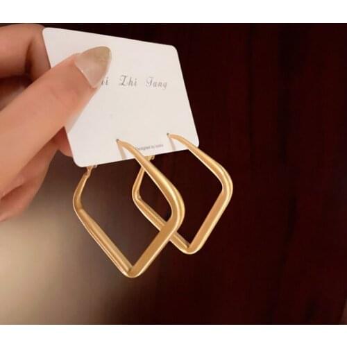Summer new style personality creative geometric square pendant earrings luxury fashion casual banquet party earrings for women