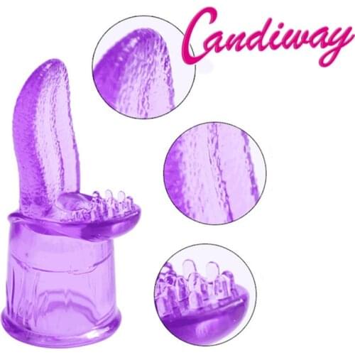 Candiway Mini Vibrator Tongue Massager Head Vagina Clitoris Masturbation Squirt Stimulation Adult Sex Toys For Women 1PC