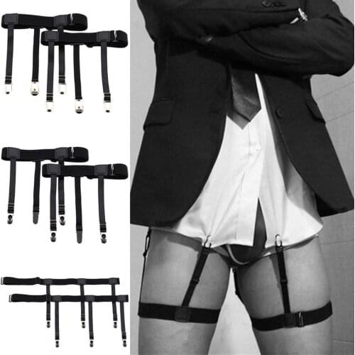 Mens formal shirt non-slip anti-wrinkle clip garter clip white-collar shirt thigh loop comfortable anti-slip garter belt
