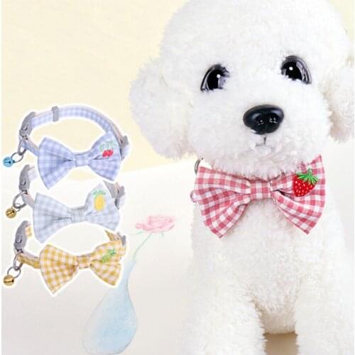 New Cat Doggie Puppy Small Dog Collar Chihuahua Yorkshire XXS XS Pet Neck Collar Bow Bells Dog Accessories Pet Products Supplies