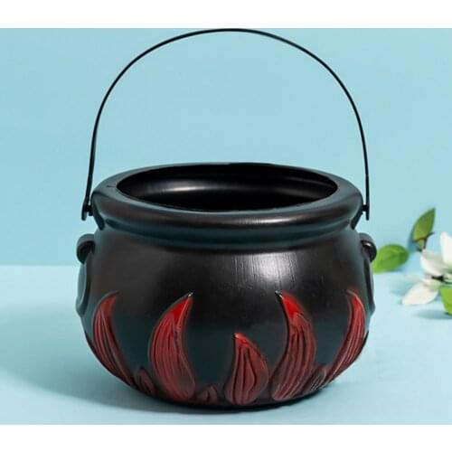Witch Pot Novelty Wear-resistance Portable Halloween Witch Candy Holder for Festival Candy Pot Cauldron Halloween Bucket Witch