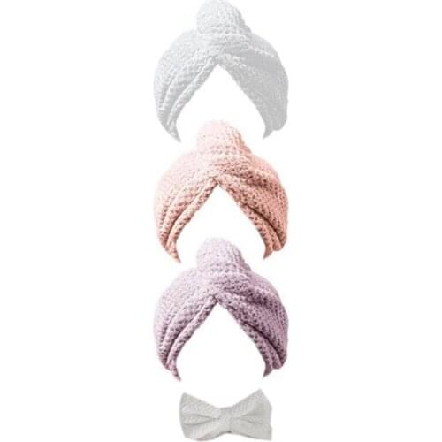 4Pcs Hair Towel Wrap Fast Drying Hair Turban, Anti-Frizz Microfiber Wet Hair Wrap Towel, Ultra Absorbent Hair Dry-ABUX