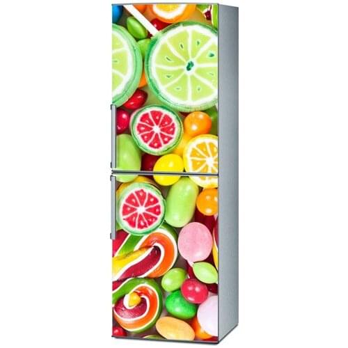 Custom DIY Dishwasher Refrigerator Freeze Sticker Candy For Kitchen Decoration Art Fridge Door Cover Wallpaper
