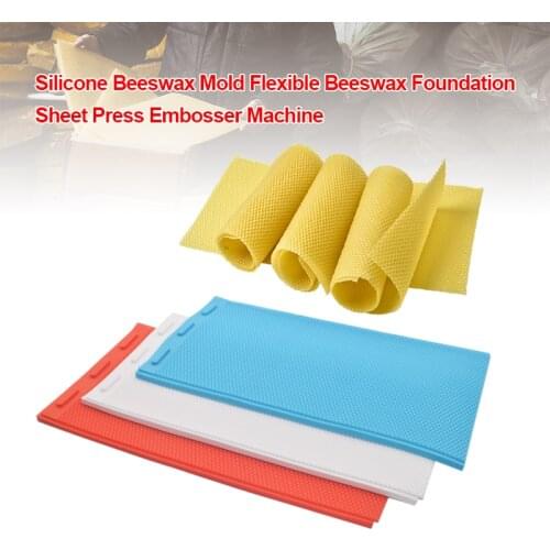 Rubber Beeswax Foundation Press Sheet Mould Bee Hive Cell Size 5.3mm Beekeeping Equipment BeeHive Basis Press Sheet Mould Tools