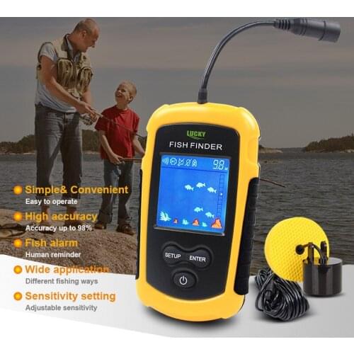 Hand-held Portable Fish Finder Sonar Fish Finder Visual High-definition Fish Detector 0.6-100m Fishing Echo Sounder Fish Hunter
