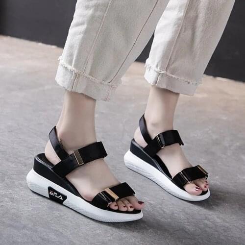 Womens Sandals 2021 Lolita Platform Kawaii Shoes Summer Butterfly Casual Roman Vintage Fashion Female Flat Footwear
