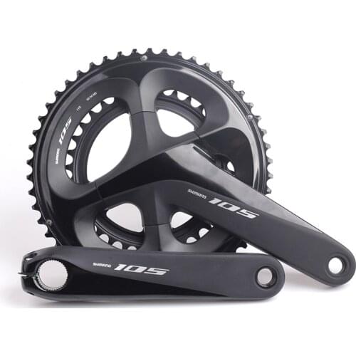 Shimano FC105 R7000 2X11 22 Speed Road Bicycle Crankset 50X34T 53X39T 170 172.5mm Bike Chain Wheel Black&Silver