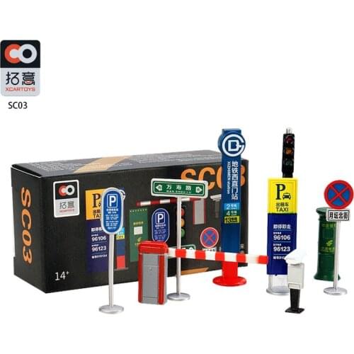 XCARTOYS 1:64 The road signs postbox set for Diorama Display