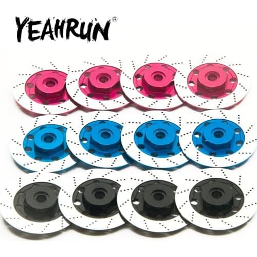 YEAHRUN 4pcs/set Aluminum Wheel Brake Disc Set for RC Sakura D4 RC Drift Racing Car Parts Accessories