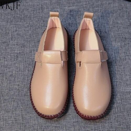 Women Shoes Plus Size Genuine Leather Soft Bottom Shoes Genuine Leather Flat Shoes Women Drive Flats 2021 Soft Comfortable