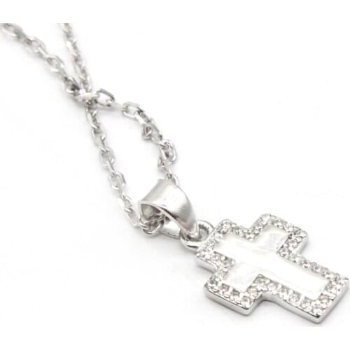 Cross Pendant 925 Sterling Silver Jesus Crusade Micro Pave Zircon Punk Rock Choker Necklace Fashion Jewelry for Women Men Gift