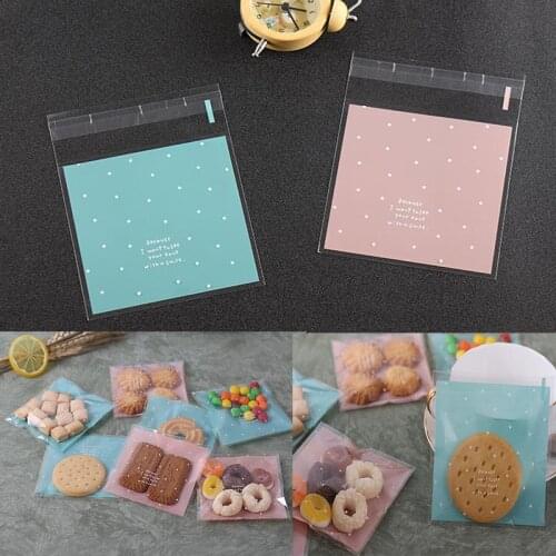 100pcs Gift Packing Bags Self Adhesive Plastic Seal Bags Cookies Candy Wrapping Bags Birthday irthday Party Wedding decor