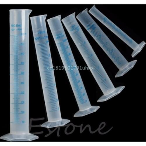250ml Plastic Graduated Cylinder Measuring Cylinder Laboratory Liquid Trial Test Tube Jar Tool
