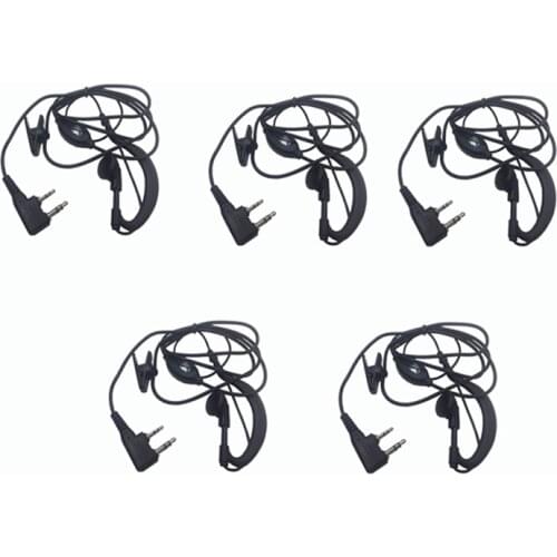 5pcs Ptt Mic headphone Walkie Talkie Earpiece baofeng headset for UV-5R UV-5RE UV-6R BF-888S CB Two Way Radio parts