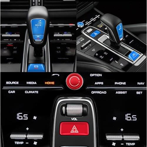 Aluminum Window Lift Switch Button Sticker Door Open Panel Trim Translucent For Porsche Cayenne 2019-2021 Car Accessories