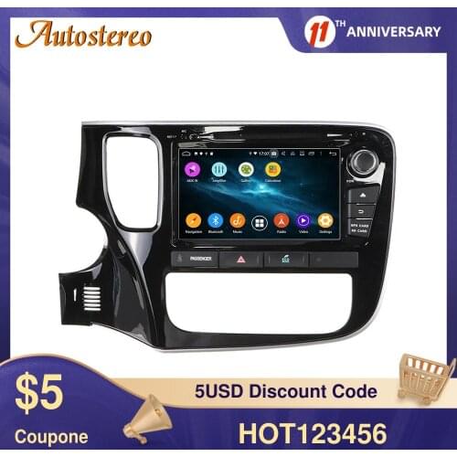 For Mitsubishi OUTLANDER 2014 Android 10 16/128 Car GPS Navigation Car DVD Player Multimedia Player Radio Tape Recorder Headunit