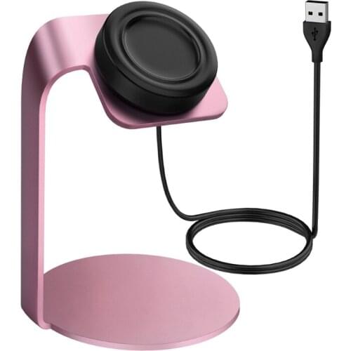 Aluminum Alloy USB Wireless Charging Dock Station Holder Bracket Compatible with Sam sung Galaxy-Watch 3 Magnetic