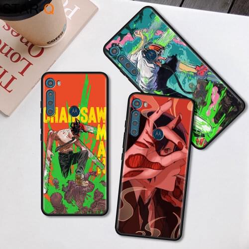 Chainsaw Man Anime Case for Motorola One Fusion Plus G9 Play G8 Power Lite Phone Coque for Moto G30 E6s G8+ G9+ Silicone Shell