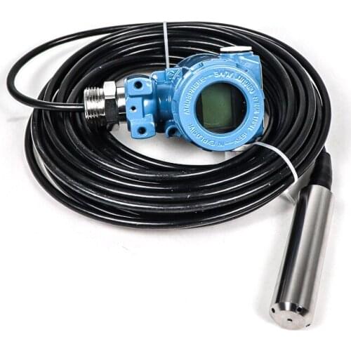 0-5v liquid level sensor borehole water level indicator dirty water level transmitter with LCD Display