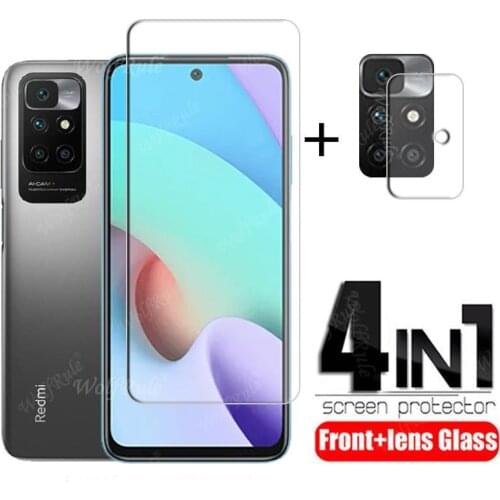 For Xiaomi Redmi 10 Glass For Redmi 10 Tempered Glass Transparent HD Phone Film Screen Protector For Redmi 10 Camera Lens Glass