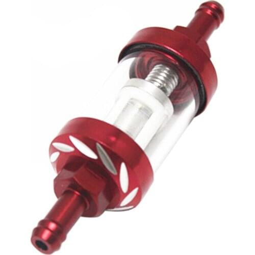 Aluminum Alloy Glass Motorcycle Gas Fuel Gasoline Oil Filter Moto Accessories For Atv Dirt Pit Bike Motocross