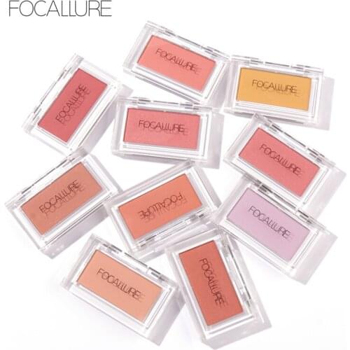 FOCALLURE Face Makeup Blusher Pressed Powder Foundation Contour Natural Makeup Professional Face Blusher