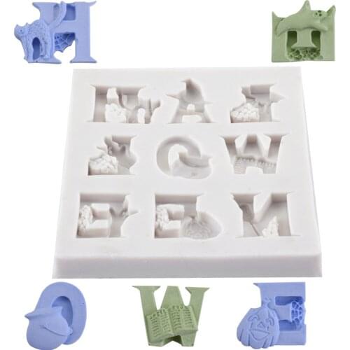 Soft Pottery Clay Mold Animal Letters Cake Mold Mousse Fondant Cake Chocolate Baking Mold Turned Sugar Silica Gel Mold
