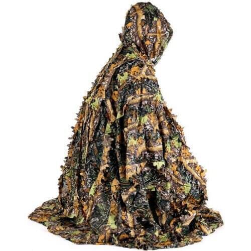 Men Women Kids Outdoor Ghillie Suit Camouflage Clothes Jungle Suit CS Training Leaves Clothing Hunting Suit Pants Hooded Jacket