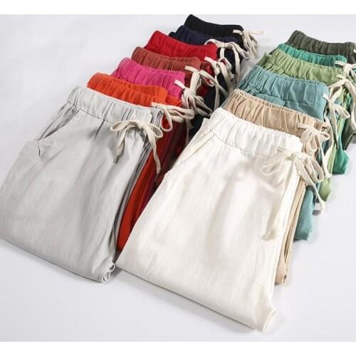 Женские льняные брюки Jazinply China At AliExpress